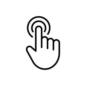Hand click icon for website, design, logo and app.